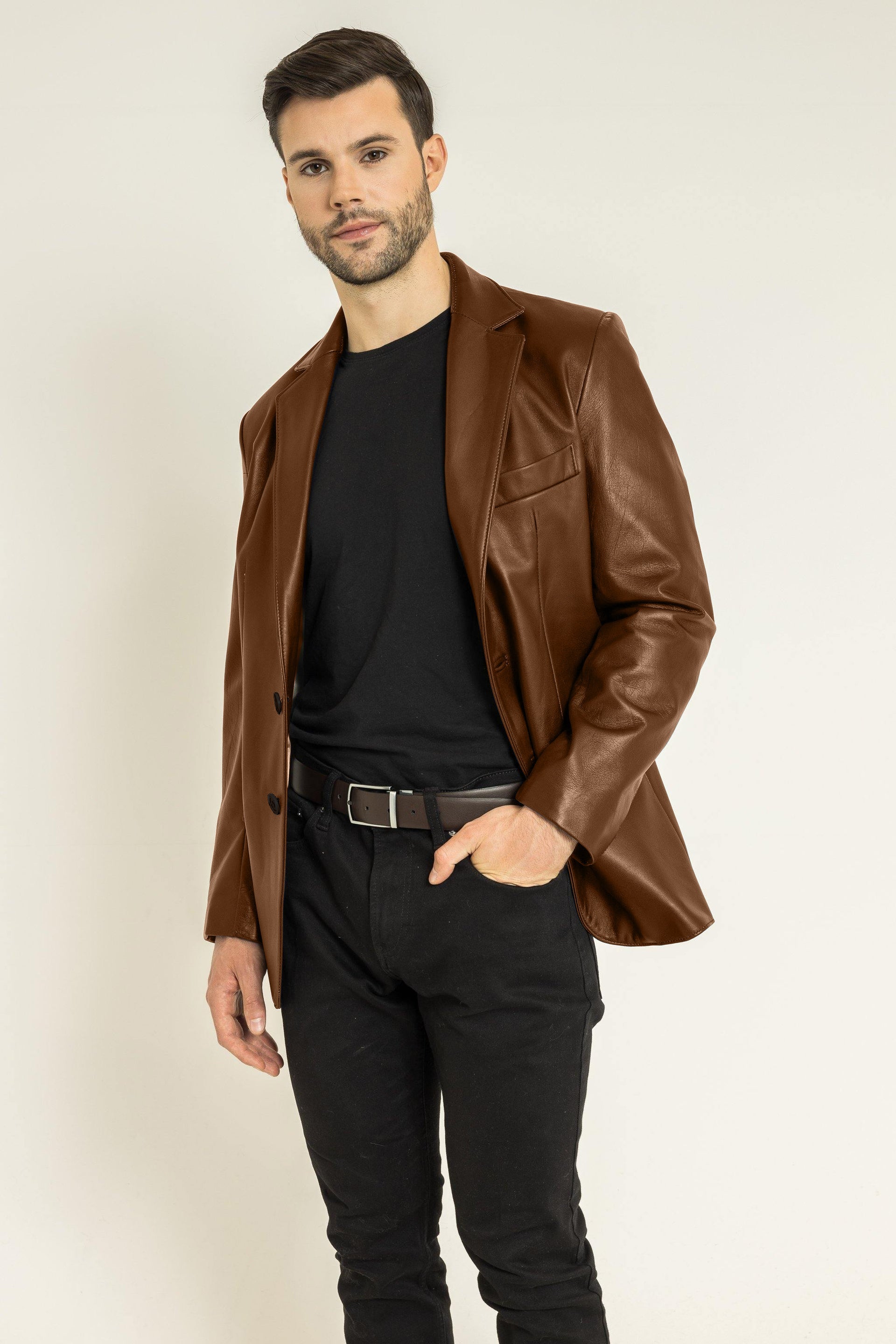 Angelo Leather Blazer