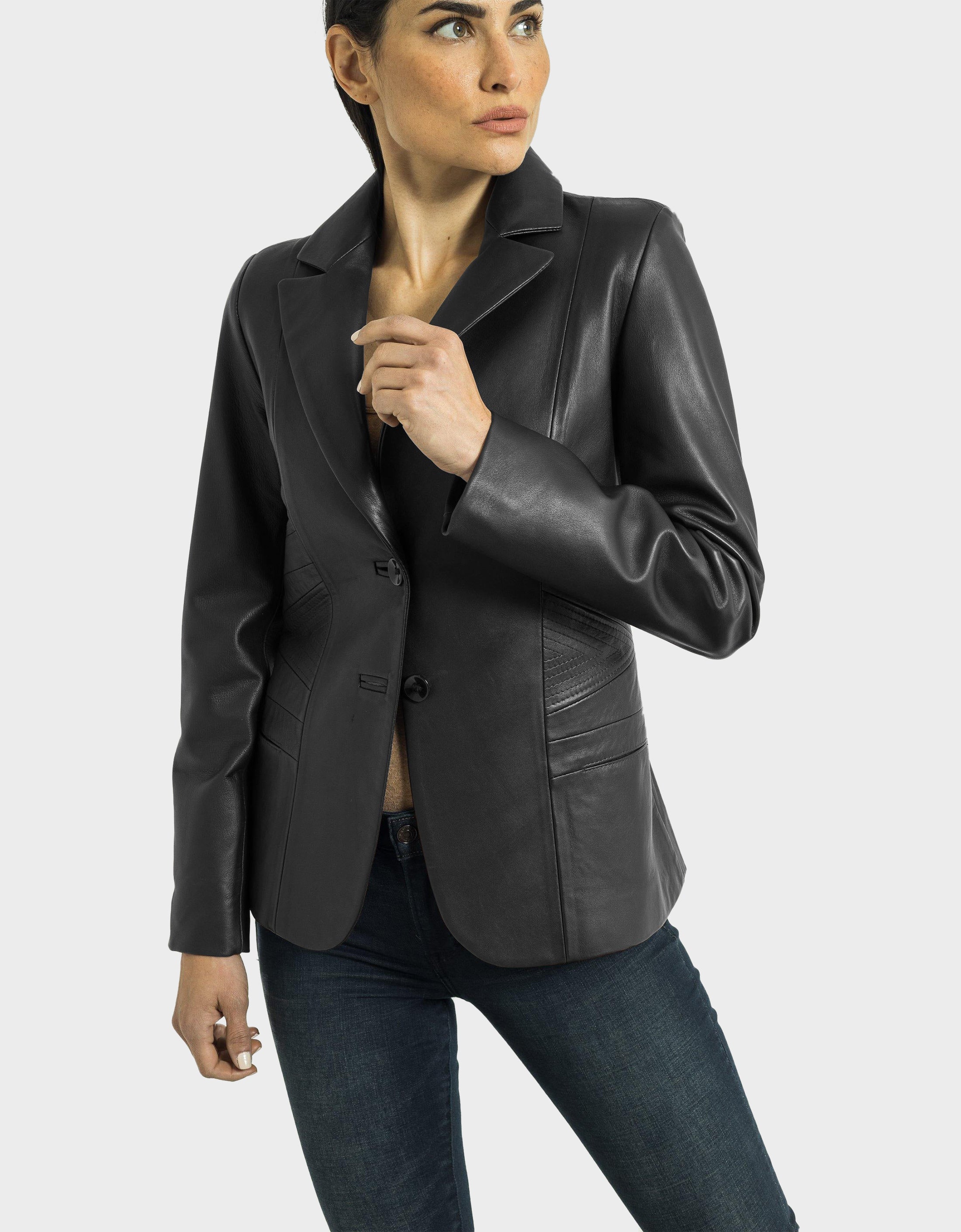 Daniela Leather Blazer