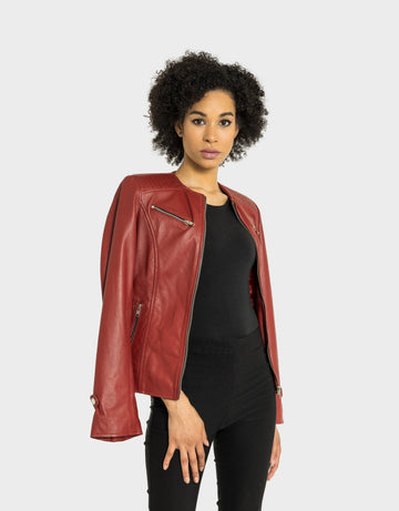 Women's Eva Studded Leather Jacket