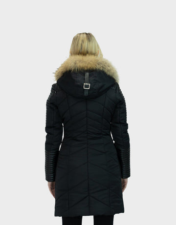 Buy Jeeluory Women Warm Autumn Cotton Fleece Lined Parka Faux Fur Hooded  Jacket Coat Blue M Online at desertcartSeychelles
