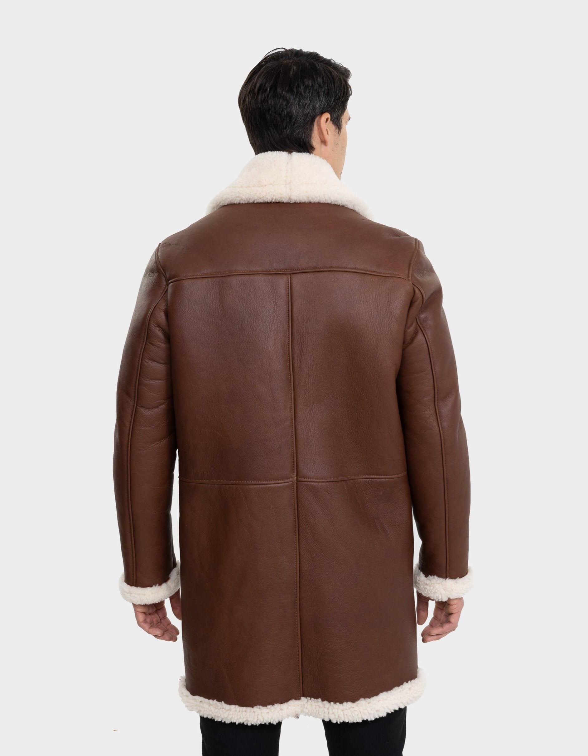 Nick Mens Shearling Trench Coat